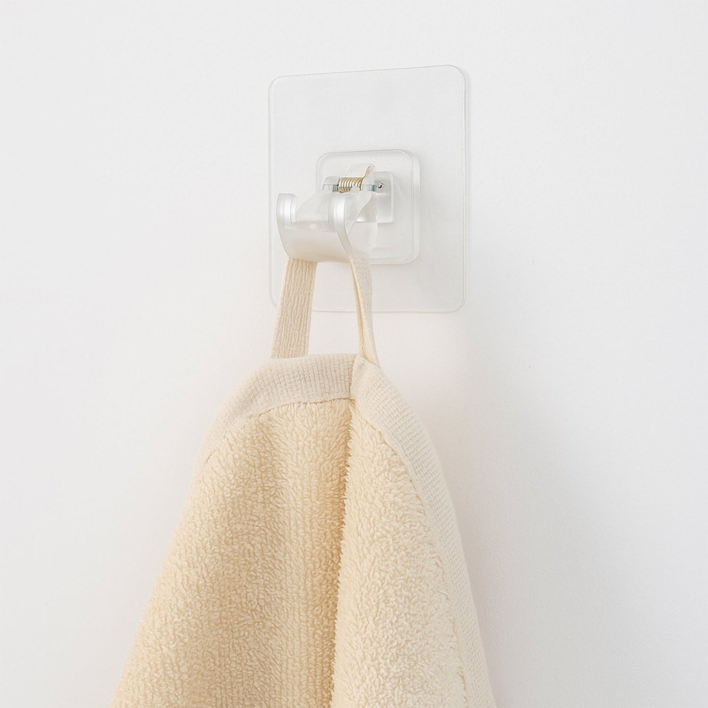 Self-Adhesive Transparent Wall Hook Holder Clip (1 Pc)