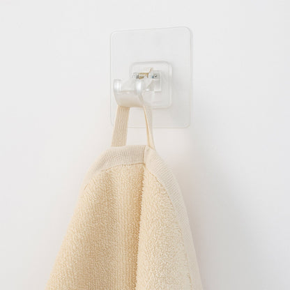 Self-Adhesive Transparent Wall Hook Holder Clip (1 Pc)