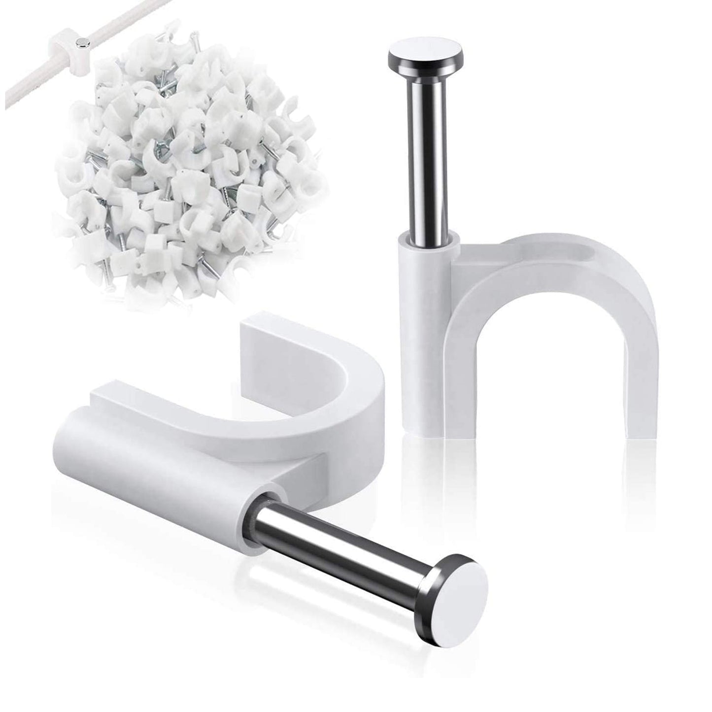 100 Pc 6MM Cable Clips for Securing Wires on Walls