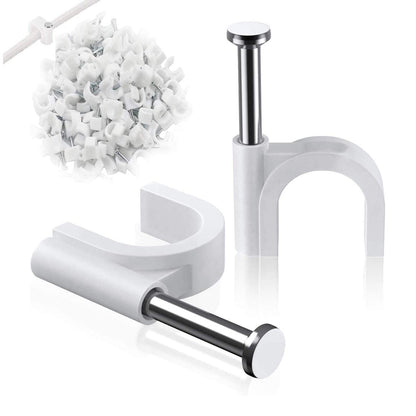 100 Pc 6MM Cable Clips for Securing Wires on Walls