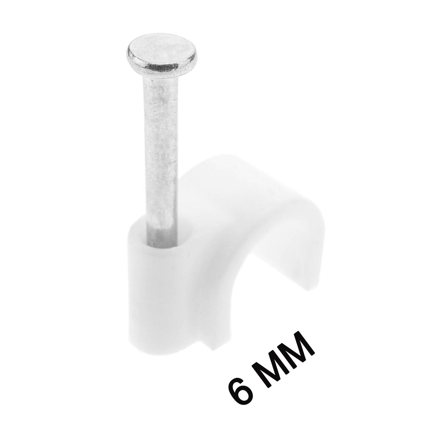 100 Pc 6MM Cable Clips for Securing Wires on Walls