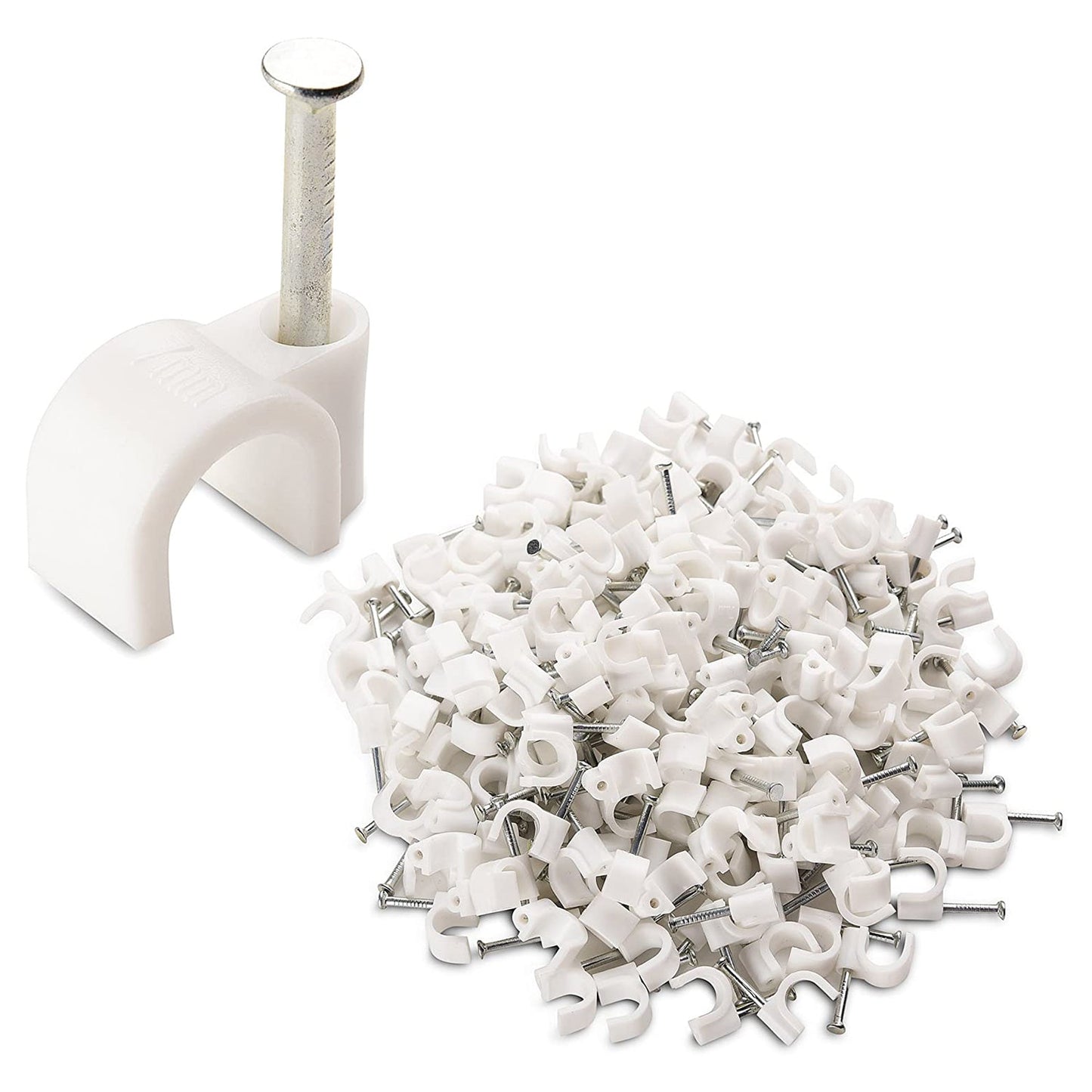 100 Pc 6MM Cable Clips for Securing Wires on Walls