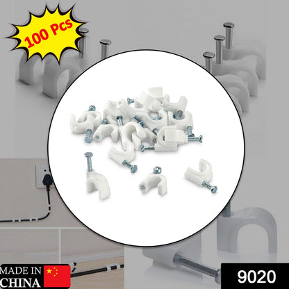 100 Pc 6MM Cable Clips for Securing Wires on Walls