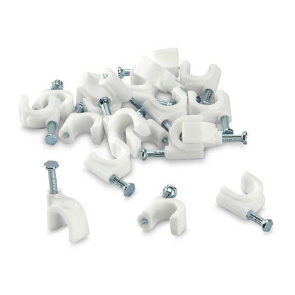 100 Pc 6MM Cable Clips for Securing Wires on Walls