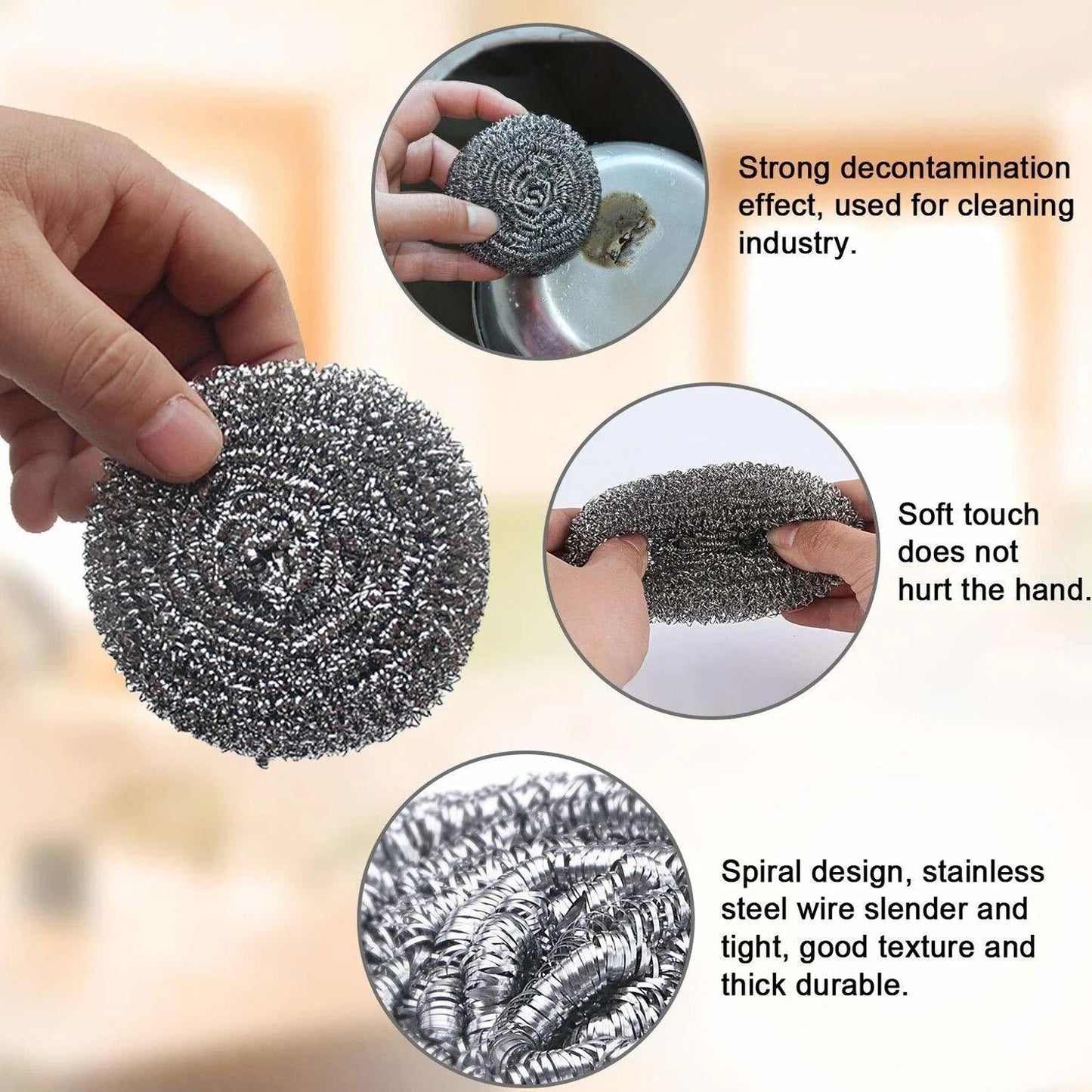 Stainless Steel Scrubber for Kitchen (1 Pc, 25 Gm)