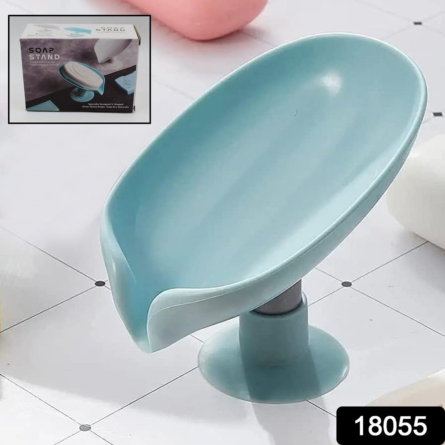 Soap Holder Stand Self Draining Soap Dish Holder Soap Box ,Sabudani (1 Pc)